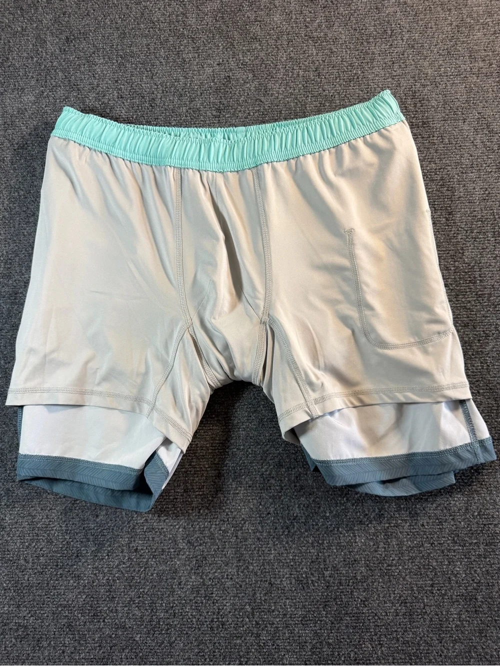 SSCO Swim Shorts Large Gray Print 5.5